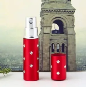 Parfum verstuiver rood spray reis flesje