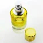 Parfumfles 30ml goud geel gekleurd glas