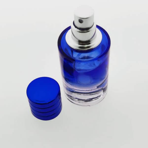 Parfumfles 30ml kobaltblauw gekleurd glas