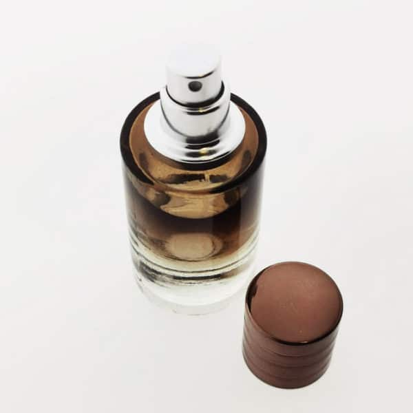 Parfumfles 30ml koper bruin gekleurd glas