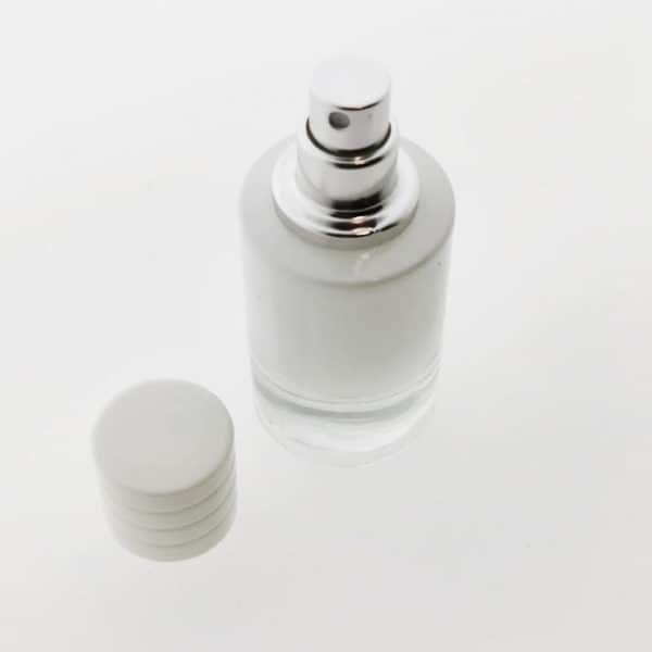 Parfumfles 30ml sneeuw wit gekleurd glas
