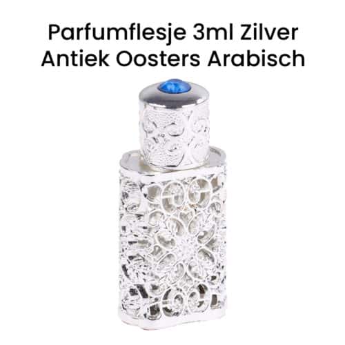 Parfumflesje 3ml Zilver antiek oosters Arabisch