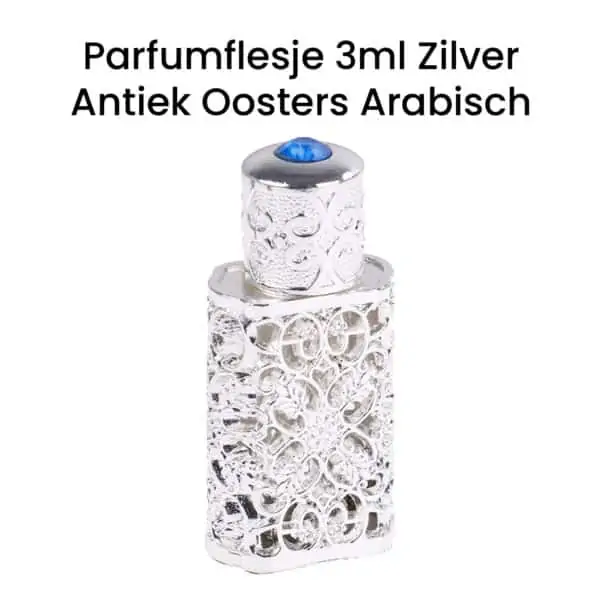 Parfumflesje 3ml Zilver antiek oosters Arabisch