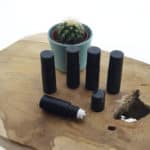 Parfumroller 5ml fles zwart dik glas Essentiële olie rollerflesjes rvs roller