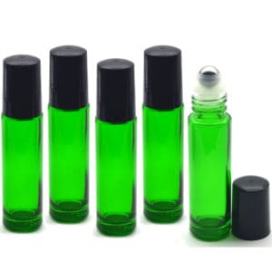 Parfumroller fles groen glas 10ml