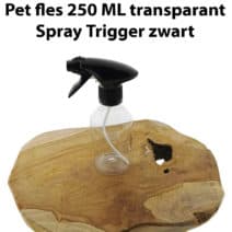 Fles 250ml transparant trigger sprayer verstuiver spraypistool zwart