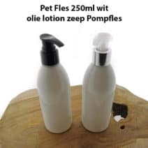 Pet Fles 250ml wit olie lotion zeep Pompfles + dispenser pomp