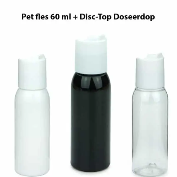 Pet fles disc top dop 60 ml doseerfles