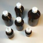 Pet fles polytop doseerdop Plastic fles amber bruin DIN28