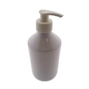 Pet fles wit glans 250ml + olie lotion zeep dispenser pomp wit