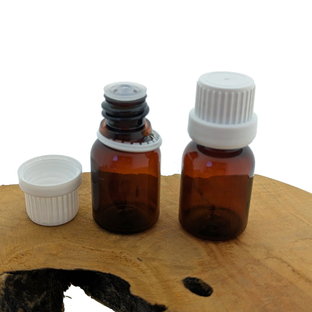 pet-flesje-15-ml-amber-bruin-druppeldop-wit-luxe-garantiesluiting-din18-18-410 Pet flesje 15 ml amber bruin druppeldop wit luxe garantiesluiting din18 18/410