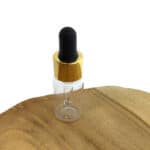 Pipetflesje 10ml transparant pet flesje druppel pipet goud zwart