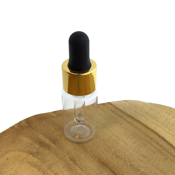 Pipetflesje 10ml transparant pet flesje druppel pipet goud zwart