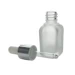 pipetflesje 15ml matglas zilveren pipet dop druppelaar luxe glazen verpakking frosted