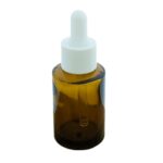 Pipetflesje 30ml amber bruin glas witte pipet dop druppelaar
