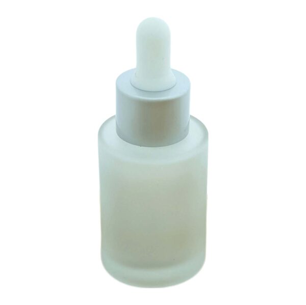Pipetflesje 30ml matglas zilveren pipet dop druppelaar