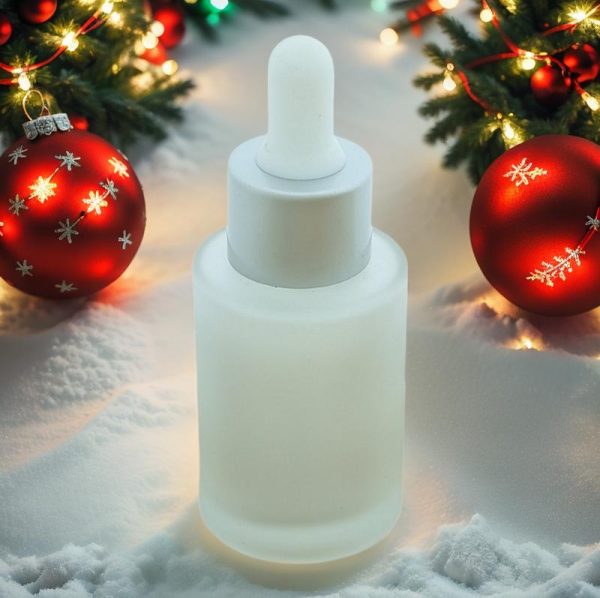 Pipetflesje 30ml matglas gouden pipet dop druppelaar kerst