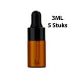pipetflesjes 3ml bruin glas, aromatherapie druppelaar druppelfles pipet