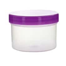 Pot 100ml transparant paarse schroefdeksel