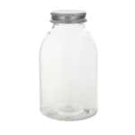 Pot 250ml transparant PET schroefdeksel aluminium