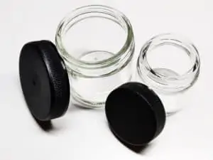 Potten helder transparant glas + deksel, Zalf, Crème Cosmetica potjes