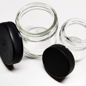 Potten helder transparant glas + deksel, Zalf, Crème Cosmetica potjes