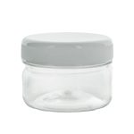 Pot transparant 65ml PET deksel wit