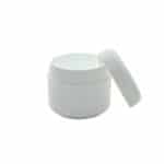 Pot wit 50 ml schroefdeksel + inlay crème zalf cosmetica