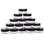 Potje transparant 10ml zwarte schroefdeksel, cosmetica, crème, lipgloss