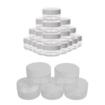 Potje transparant 5ml witte schroefdeksel, cosmetica, crème, lipgloss