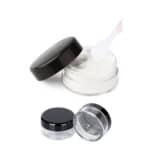 Potje transparant 5ml zwarte schroefdeksel, cosmetica, crème, lipgloss