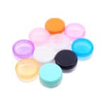 Potje transparant gekleurde schroefdeksel, cosmetica, crème, lipgloss