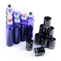 Roller flesjes edelstenen blauw glas 10ml essentiële olie parfumrollers