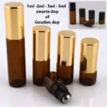 Roller flesjes glas amber bruin lege parfum roll on fles essentiële oliën