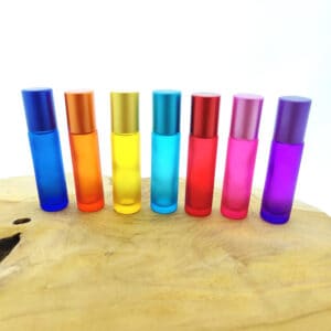 Rollerflesjes 10ml regenboog kleuren parfumrollers dik glas