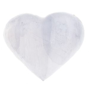 Seleniet hart kristal engelensteen - marokko - spiritueel - meditatie