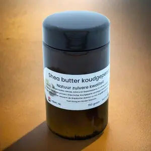 Shea butter koudgeperst glazen pot