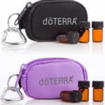 Sleutelhanger tas + 8 lege amber essentiële olie druppelflesjes 2ml