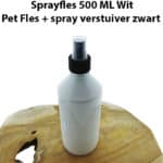 Sprayfles 500 ML Pet Fles wit + spray verstuiver zwart