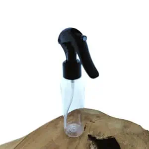 Sprayfles transparant 100ml fles + Trigger Sprayer verstuiver pomp zwart
