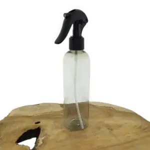 Sprayfles transparant 250ml fles + Trigger Sprayer verstuiver pomp zwart