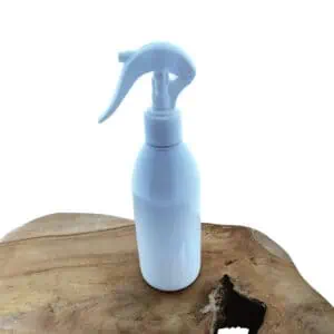 Sprayfles wit 250ml rPET fles + Trigger Sprayer verstuiver pomp wit