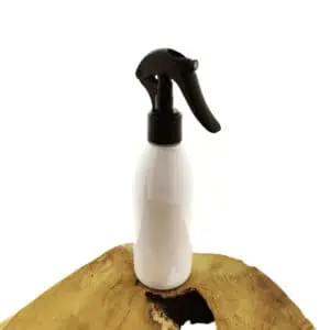 Sprayfles wit 250ml rPET fles + Trigger Sprayer verstuiver pomp zwart