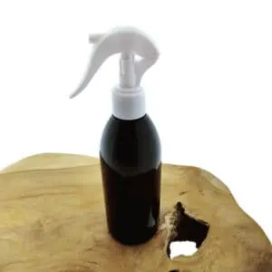 Sprayfles zwart 250ml rPET fles + Trigger Sprayer verstuiver pomp wit