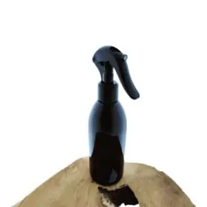 Sprayfles zwart 250ml rPET fles + Trigger Sprayer verstuiver pomp zwart