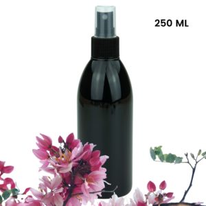 Sprayflesje 250ml PET fles zwart verstuiver spraydop zwart