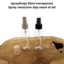 Sprayflesje 50ml verstuiver leeg hervulbaar plastic pet fles transparant