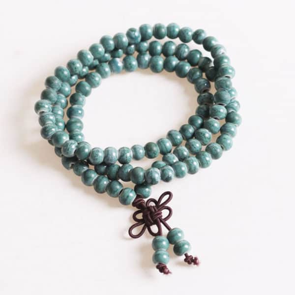 Tibetaanse armband Porselein Mala kralen ketting groen