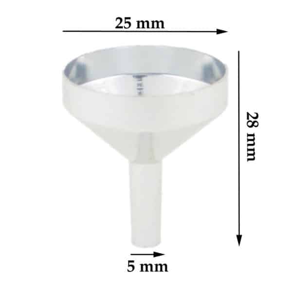Trechter tuitje aluminium Ø 5 x 25 mm