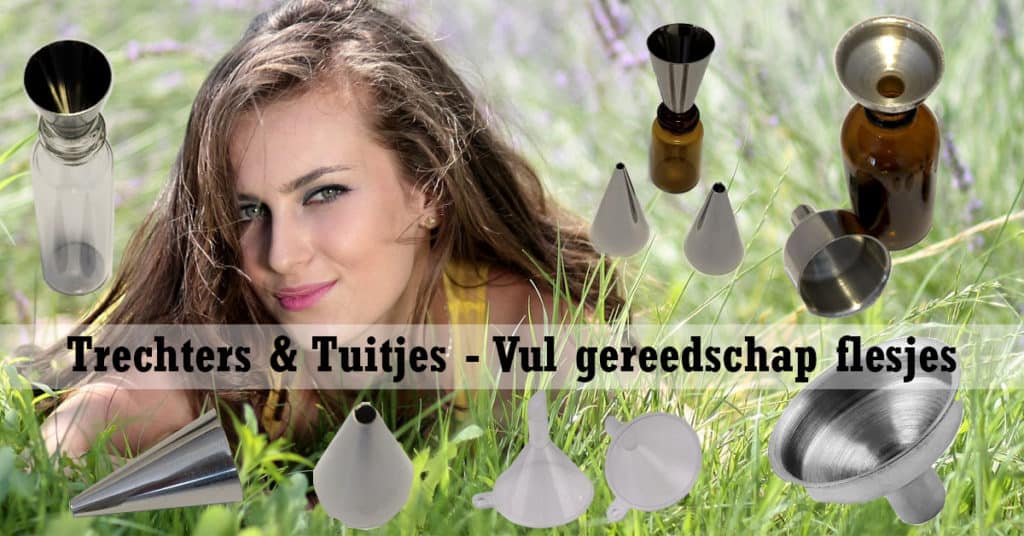 Trechters en tuitjes vul gereedschap flesjes RVS + kunststof